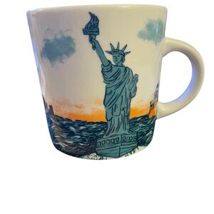 Ana Bernaroya Fishs Eddy Coffee Mug New York Staten Island Ferry Statue Liberty